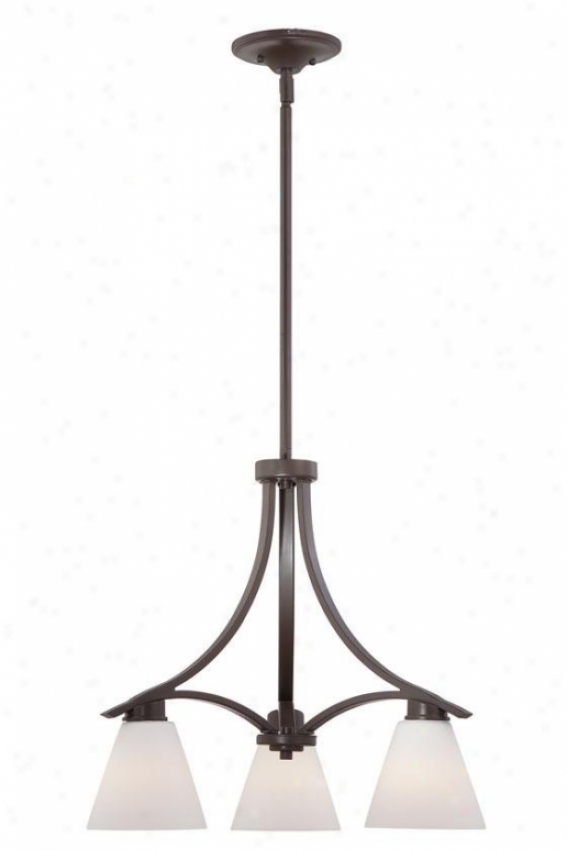 Priscilla Dinette Chandelier - 3-light, Western Bronze