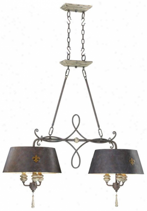 "provence 6-light Island - 40""hx16""w, Black"