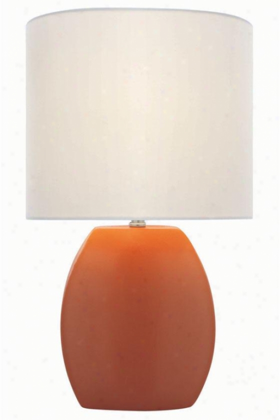 "reiko Table Lamp - 16.75h X 9.75""w, Bright Orange"