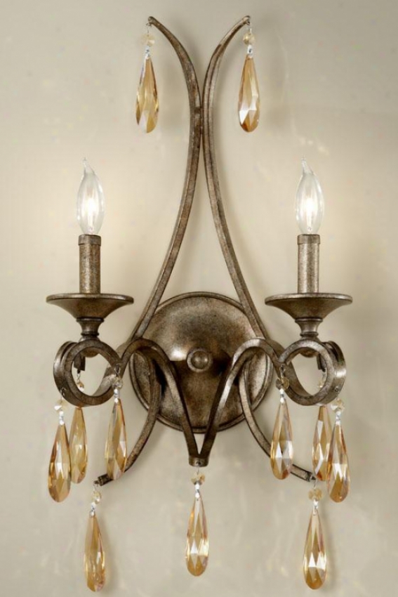 "roselle Wall Sconce - 24.5""h X 13.5""w, Gld Imp Silver"