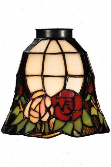 "roses Fan Vanity Light Shade - 2.25"" Neck, Pink"