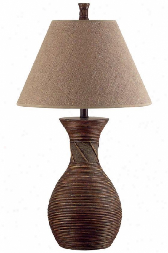 "santiago Table Lamp - 31""hx17""d, Natural Redd"