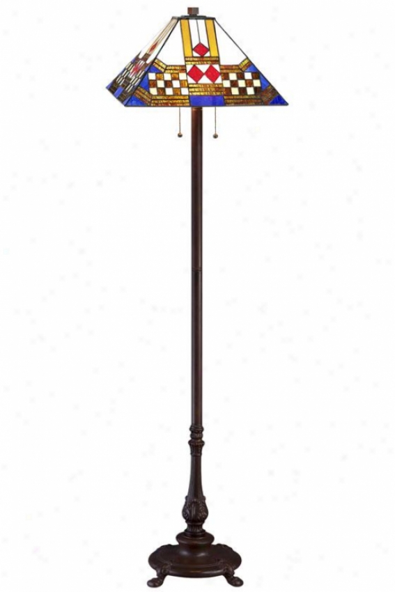 Sedona Tiffany-style Flkor Lamp - Floor Lamp, Brown