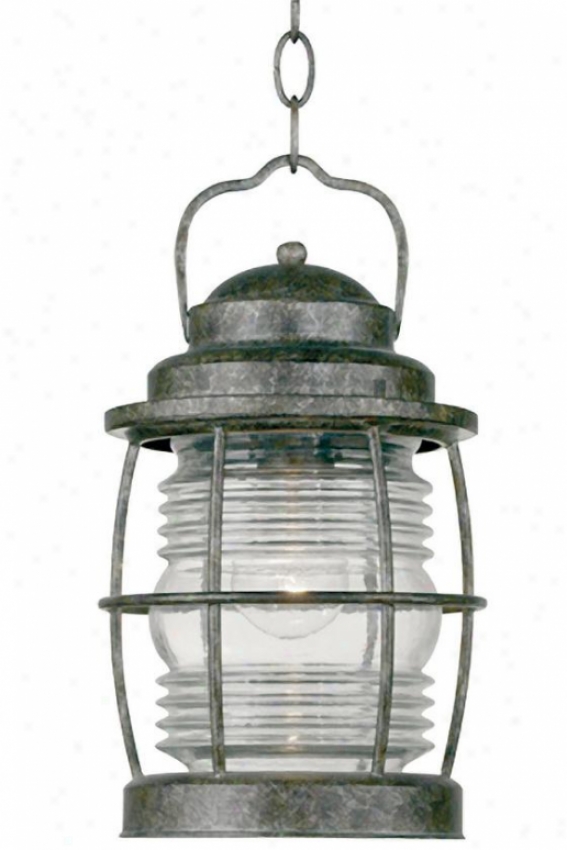 "siren Outdoor Hanging Lantern - 13""h, Orange"