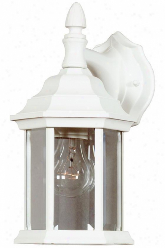 Small Custom Fit Outdoor Wall Lantern - 1light, White