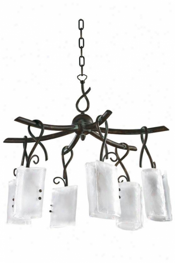 Somerset Chandelier - 6-light, Fr Cl/gld Grpht