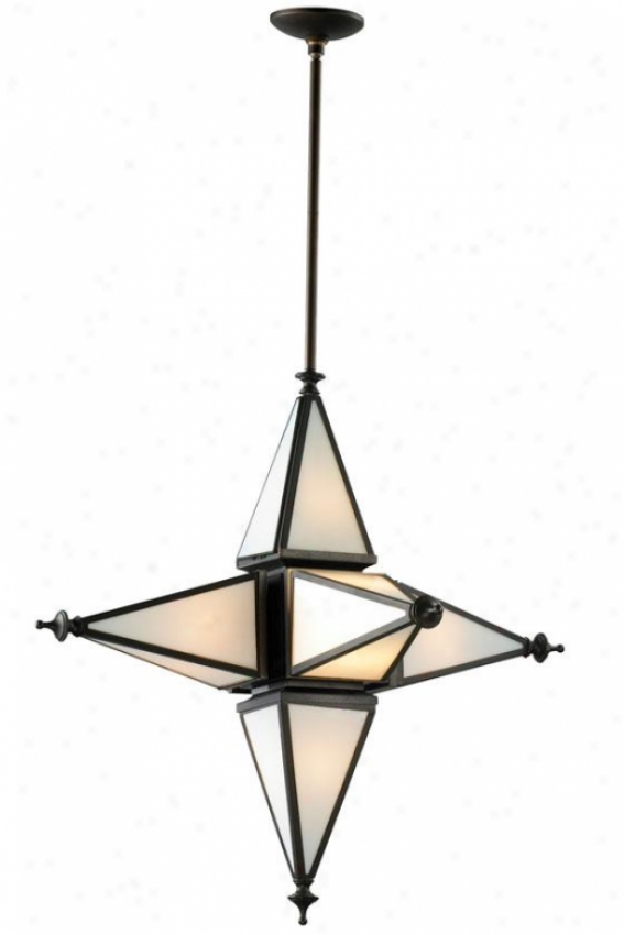 Star-orb Pendant - 6-light, Oiled Bronze