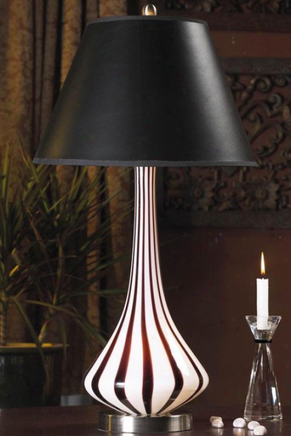 "stripes Index Lamp - 13""x26"", Black"