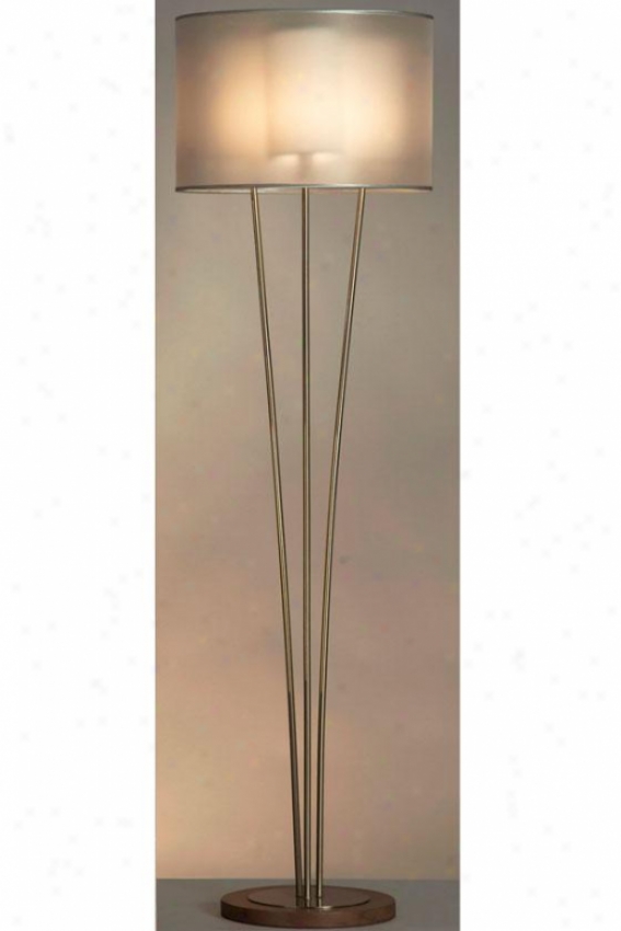 "summit Floor Lamp - 62h X 18""w, Silver Nickel"