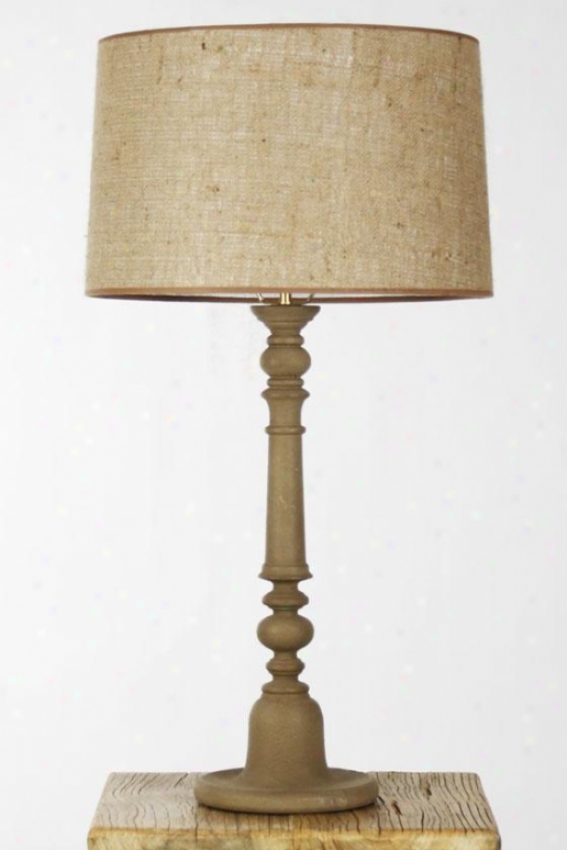 Sutherland Table Lamp - 19hx28wx28d, Natural Wood