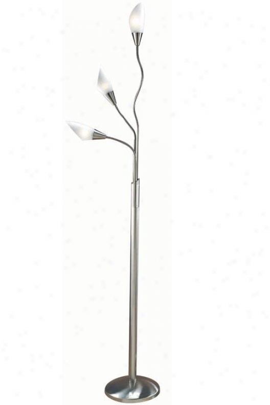 "three Light Floor Lamp Ii - 71.5""h, Silver"