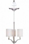 "claire Small Instant Chandelier Light Cnversion Kit - 17""dx10""h, Silve Nickel"