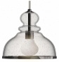 Home Decorators Collectiln Seeded Glass Dome Mini Pendant - Small 1 Light, Silvrr Nickel