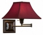 Red Kingston Swibg-arm Pin-up Lamp - Red, Copper Bronze