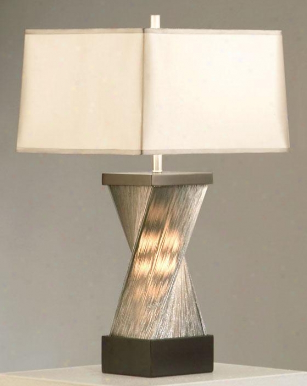 "torque Table Lamp - 28""hx16""round, Silver"