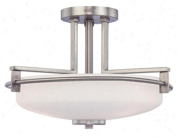 Truman 3-light Semi-flush Bowl Mount - 3-light, Nickel