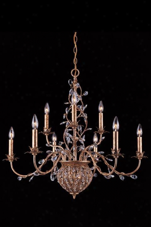 "two-tier Paris Flea Crystal Chandeljer - 30""hx32""w, Gokd"