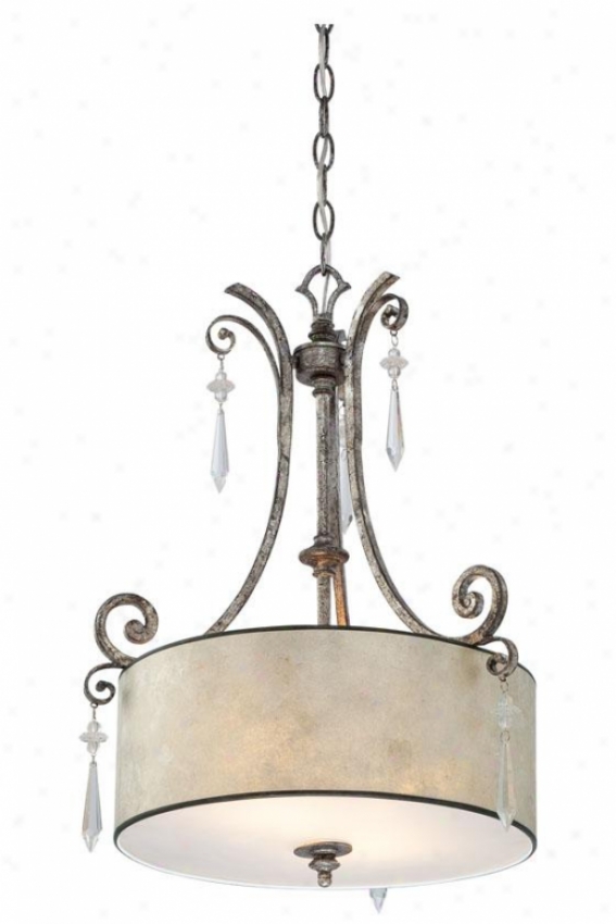 Vanessa 2-light Pendant - 2-llight, Mottled Silver