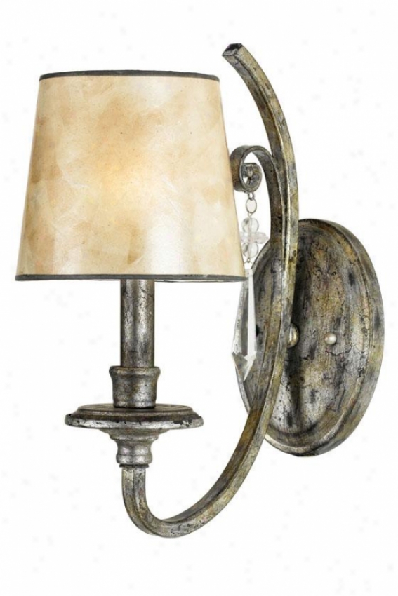 Vanessa Wall Sconce - 1-light, Mottled Silver