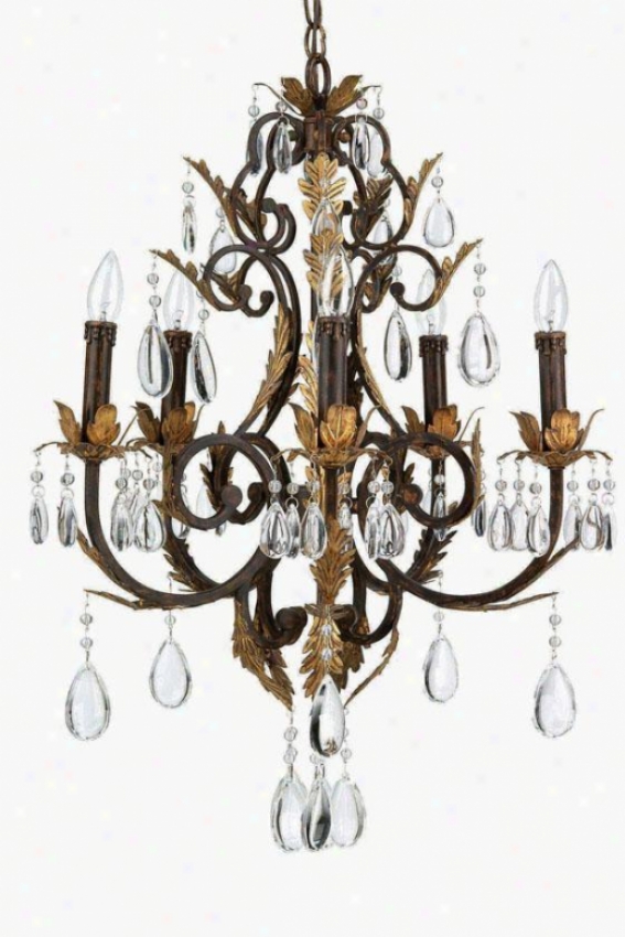 "viola Chandelier - 30.5""hx21""w, Btonze"