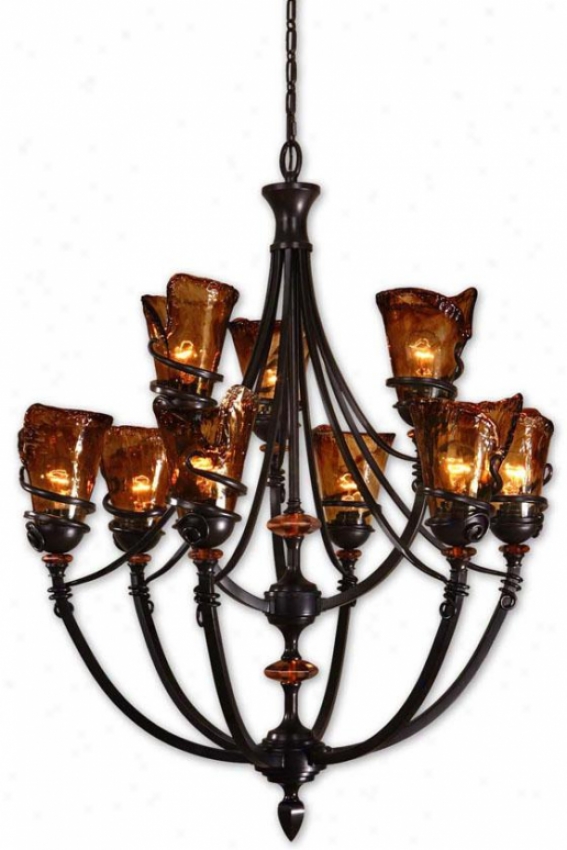 Vitalia 9-light Chandelier - 9 Light, Copper Bronze