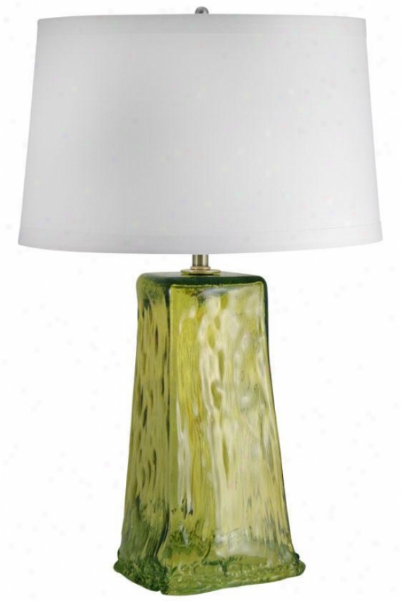 "wave Table Lamp - 30"h"x19""w, Green"