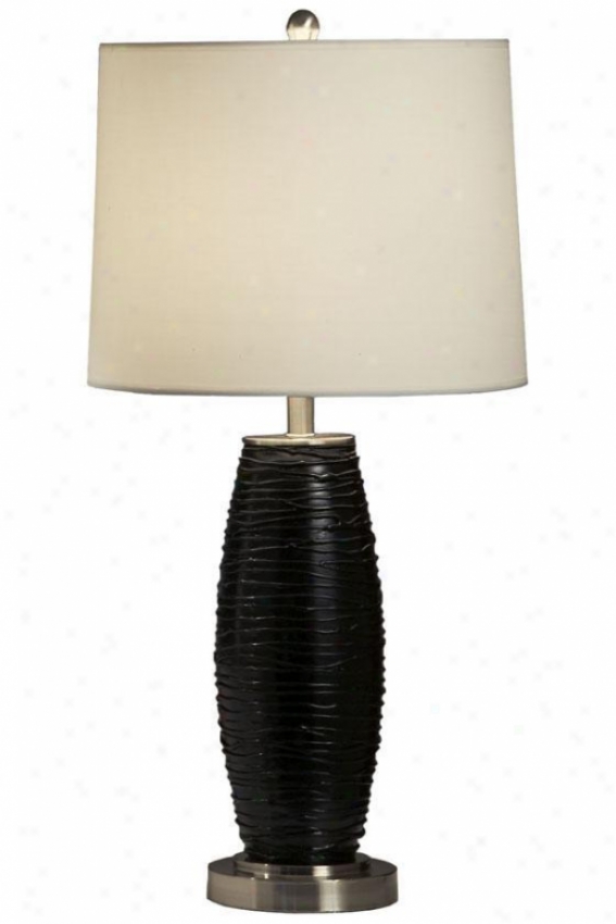 "waves Table Lamp - 28""hx14""w, Black"