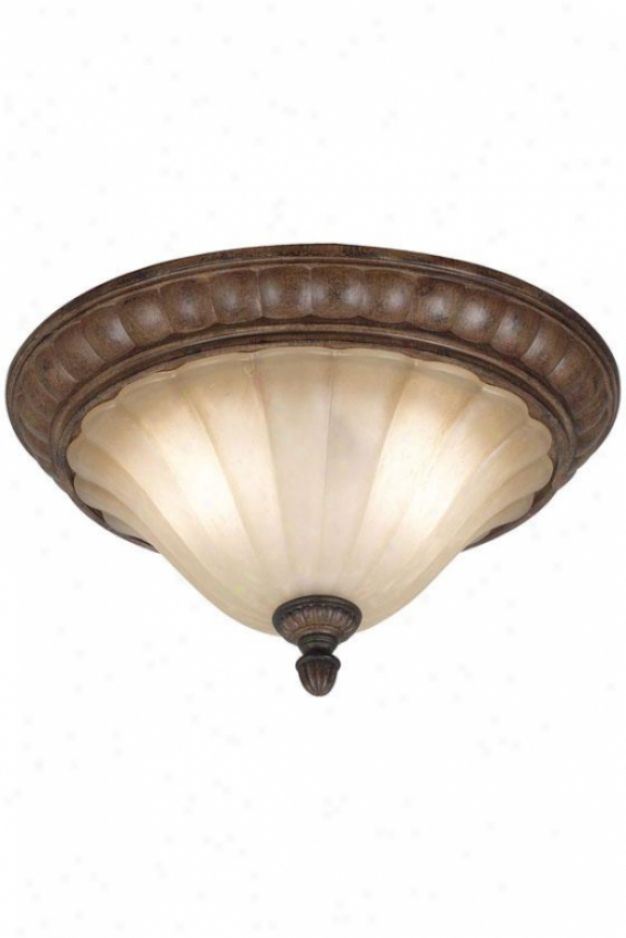 Wilkshire Flush Mount - 2-light, Copper Bronze