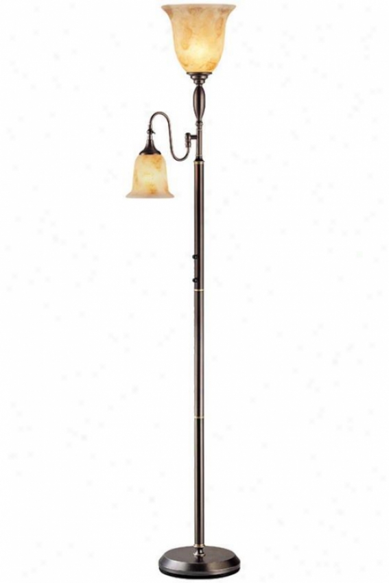 "zesiro Floor Lamp - 71.5""hx10.5""d, Bronze"