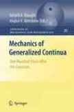 Mechanics Of Generalized Continua