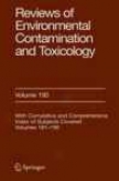 Reviews Of Environmental Contamination And Toxicology, 190