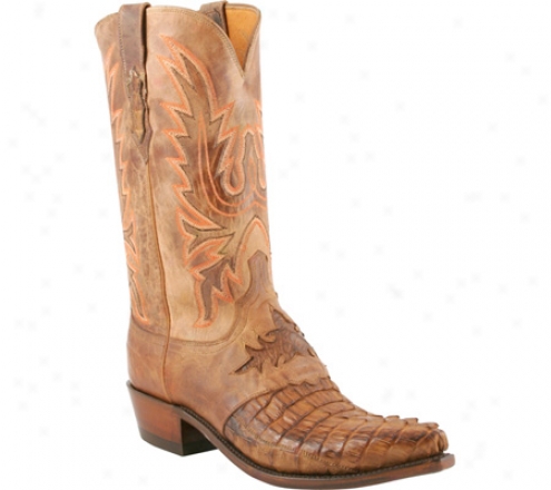 1883 By Lucchese N1115-54 (men's) - Tan Burniished Hornback Caiman Tail/tan Burnished