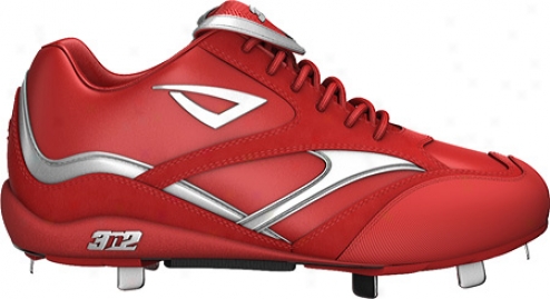 3n2 Showtime Lo (men's) - Red/silvr