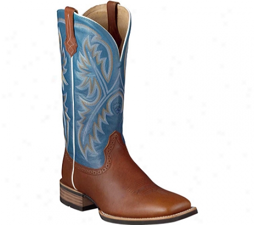 "ariat Quickdraw 13"" (men's) - Cedar/bright Blue Full Grain Leather"