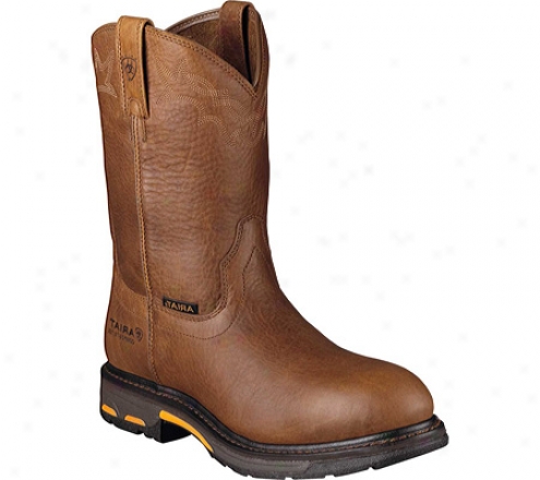 Ariat Workhog Pull-on Composit Toe (men's) - Golden Grizzly Full Grain Leather