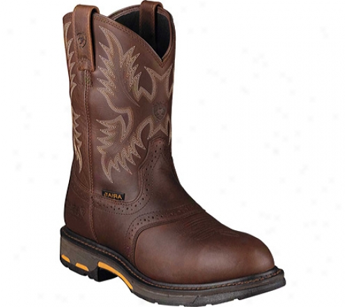 Ariat Workhog Pull-on H2o Composite (men'ss) - Dark Copper Composite Toe Waterproof Leather