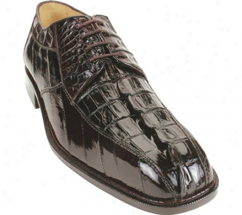 Belvedere Bruno (men's) - Brown Crocodilr/eel