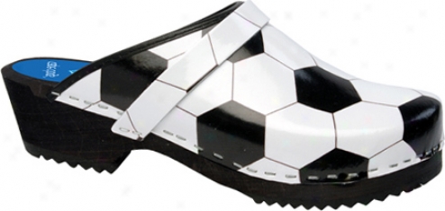 Headland Clogs Soccer - Black/white