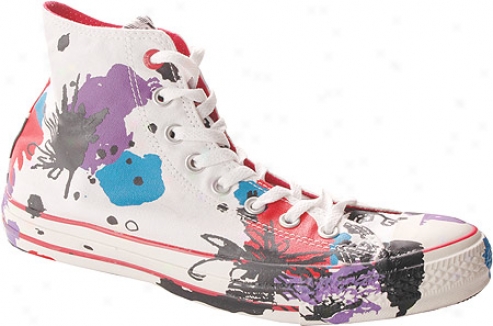 Converse (product) Red Chuck Taylor 100 Splatterz Hi - White