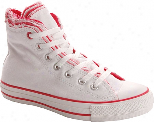 Converse (product) Red Chuc kTaylor All Star 100 Layers Hi Top - White/red Canvas