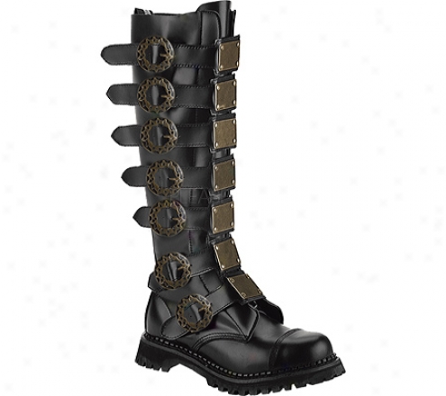 Demonia Steam 30 (men's) - Black Leather