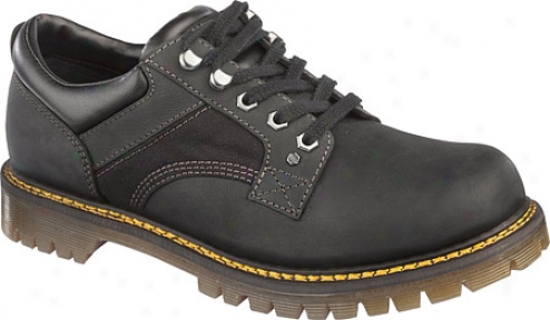 Dt. Martens Jesse 5-eye Shoe (men's) - Black Burnished Wyoming/canvas