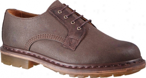 Dr. Martens Marston 4-tie Shoe (men's) - Tan/dark Brown Burnished Waxed Cangas/wyoming