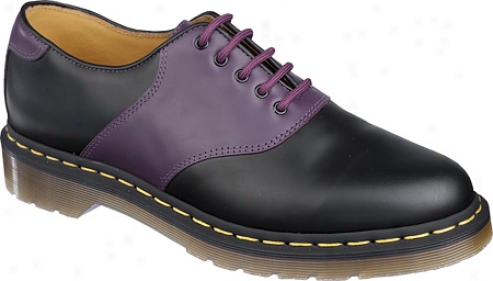 Dr. Mar5ens Rafi Saddle Shoe - Black/purple Smooth