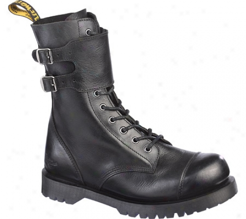 Dr. Martens Samuel 10-eye Buckle Boot (men's) - Black Re-polished Wyoming