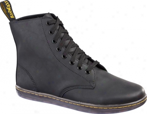 Dr. Martens Tobias 8 Eye Boot (msn's) - Black Greasy Lamper