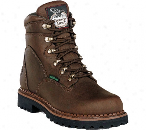 "georgia Boot G60 6"" Waterproof Boot (men's) - Tumbled Chocolate Full Grain Leather"