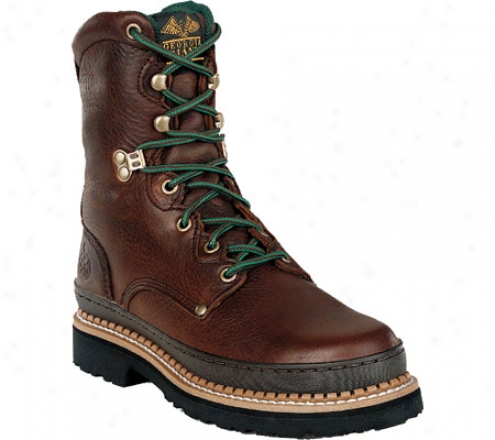 "georgia Boot G82 8"" Georgia Boot Low (men's) - Soggy Browwn Full Grain Leather"