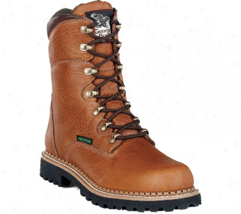 "georgia Boot G83 8"" Waterproof Safety Toe Boot (men's) - Curry Tan Full Grain Leather"