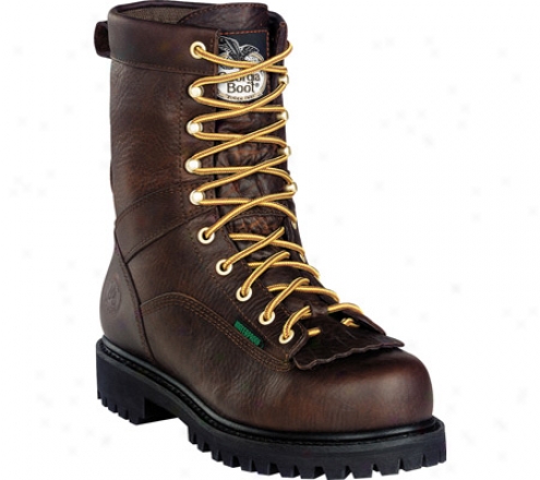 "georgia Profit G8341 Steel Toe 8"" Heritage Vibram (mwn's) - Tumbled Chocolate"